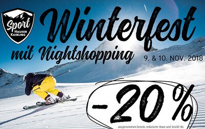 Winterfest mit Nightshopping beim Sport Hauser Kaibling